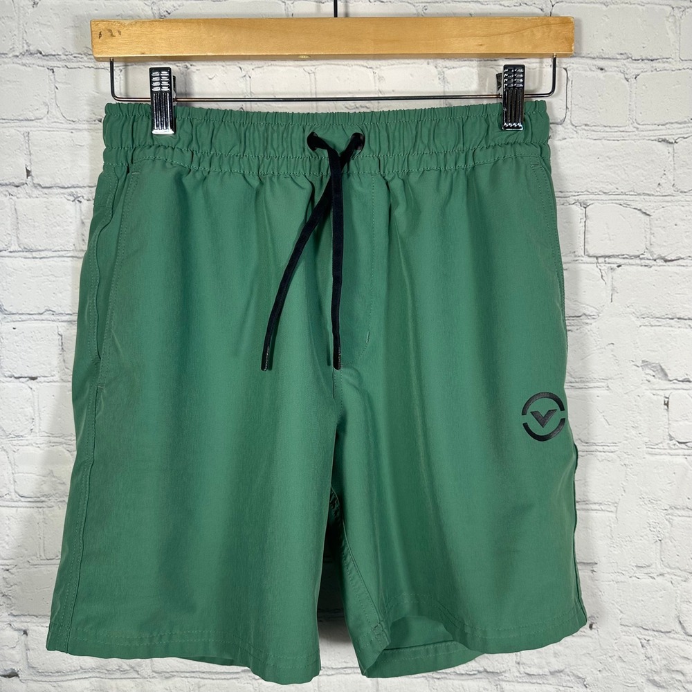 Virus Performance Training Shorts Mens Small Green Athletic Gym Workout 7 Inseam